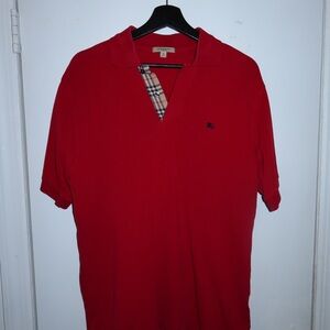 Burberry Red Polo Shirt for Men